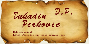 Dukadin Perković vizit kartica